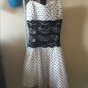 Black and white formal dress