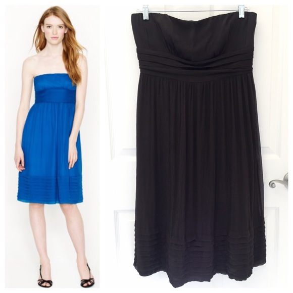 J. Crew Juliet Dress in Silk Chiffon Espresso