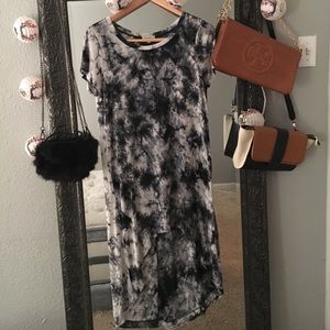 High-low tie dye dress