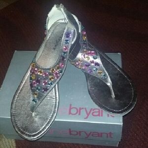Lane Bryant pewter sandals