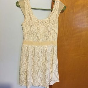 American Eagle Cream Lace Dress