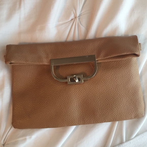 Sondra Roberts Handbags - Camel colored leather clutch