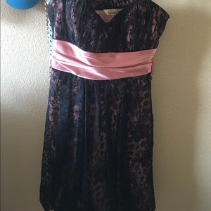 Black and pink formal dress