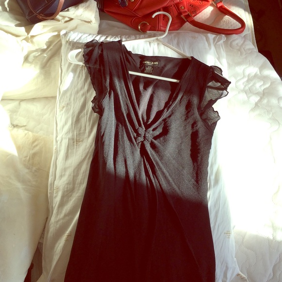 Guess Body con sheer Little Black dress