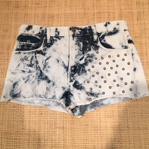 Studded Denim Shorts