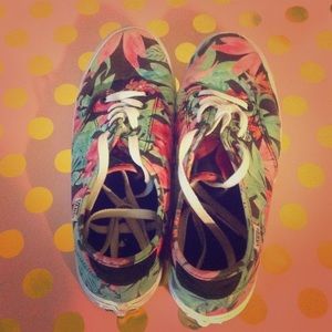 Tropical print vans