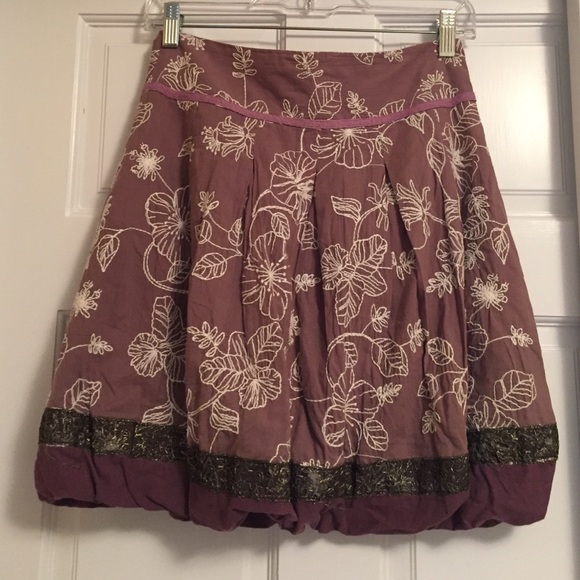 Very Brand Purple Floral Bubble Skirt