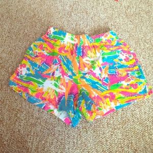 Neon print Soffe shorts