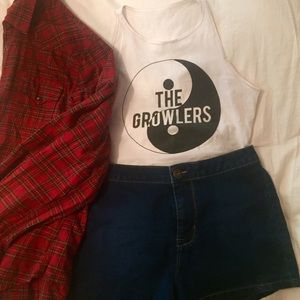 Bullhead high-waisted shorts