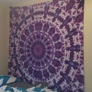 Tumblr Purple Tye Dye Tapestry