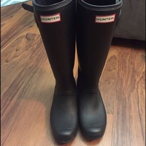 Black Hunter Tour Packable Rain Boots Size 9