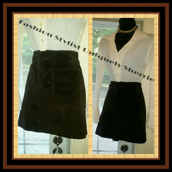 Old Navy Dresses & Skirts - 100% Leather/Suede Brown Mini-Skirt