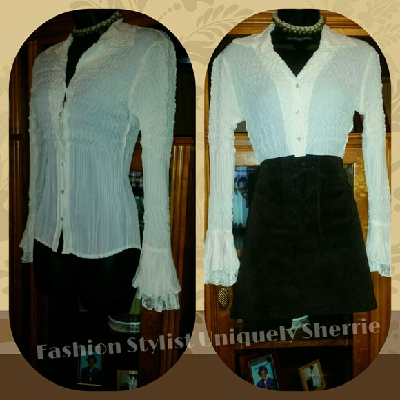 100% Leather/Suede Brown Mini-Skirt - Picture 4 of 4