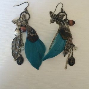 Feather earrings
