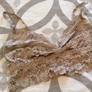 Sheer Tan Lace Bralette