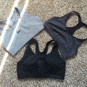 3 NIKE DRI-FIT tops