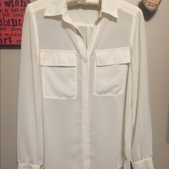 Sheer white Overshirt