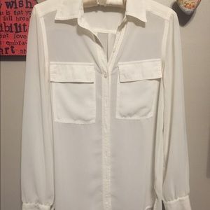 Sheer white Overshirt