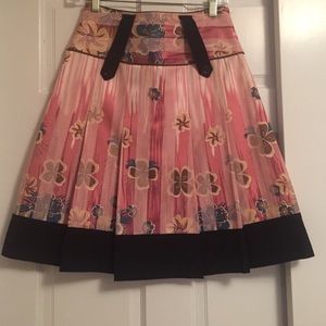 Very Brand Floral Pink Silk Skirt