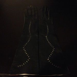 Black Leather Gloves