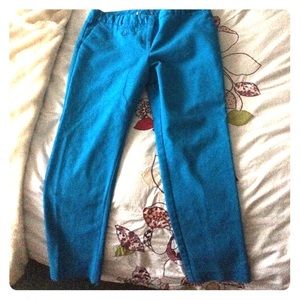 Turquoise ankle pants