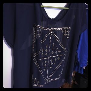 Sheer embellished top