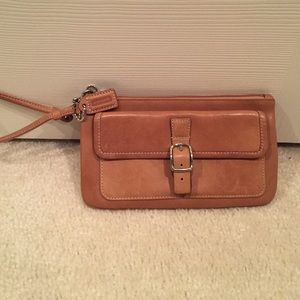 Coach leather wristlet