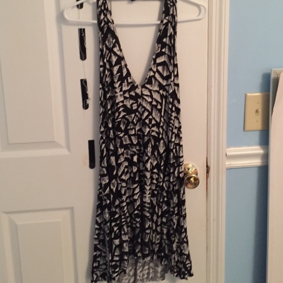 Geometrical halter dress