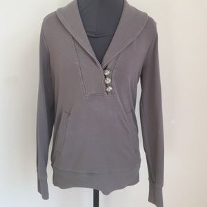 Taupe gray collared sweater