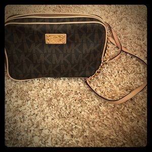 Michael Kors Logo Brown Cross Body Bag NWOT