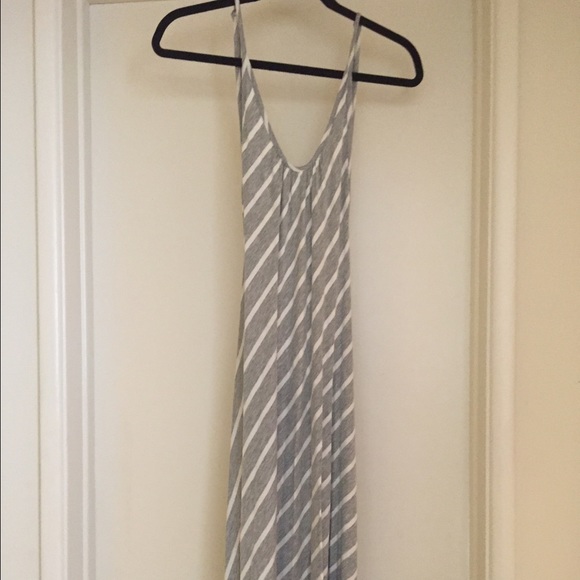 Grey stripped maxi dress!