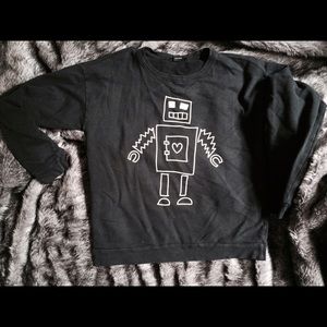 Long sleeve Robot heart sweater