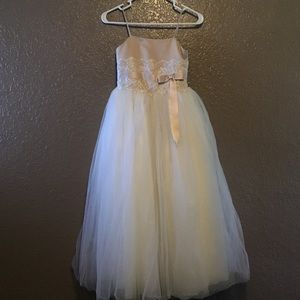 David's Bridal flower girl lace & tulle dress