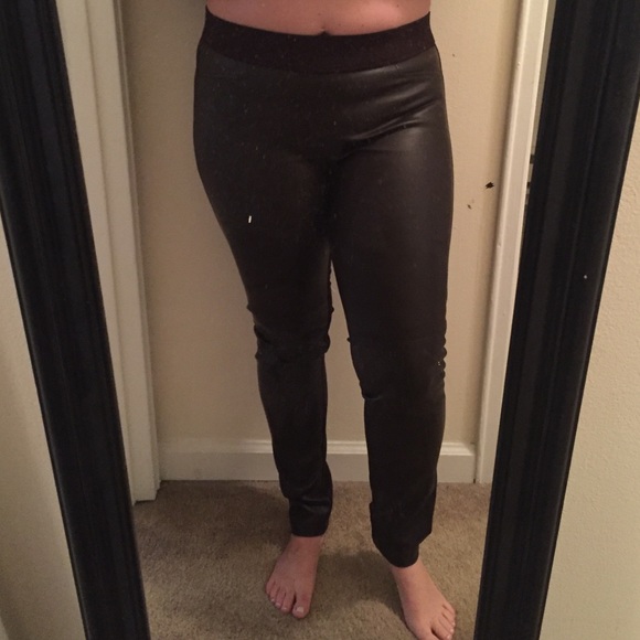 Faux leather leggings