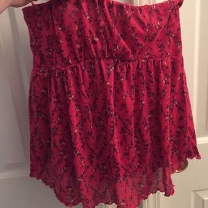 Free people strapless floral tank