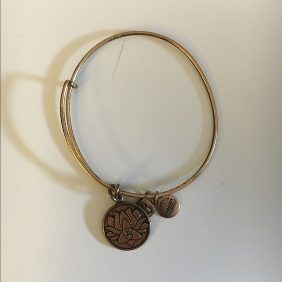 Alex & Ani gold lotus flower bracelet