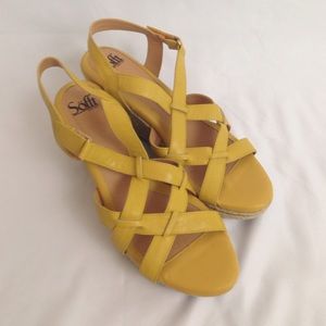 Never worn Size 11 yellow sandals.