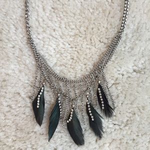 AE Feather Tiered Statement Necklace
