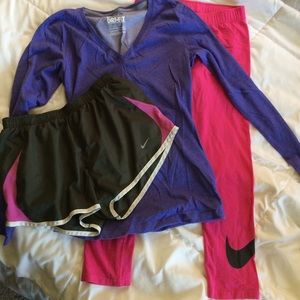 Womens Nike shirt, Shirts and Capri. BUNDLE SALE😊