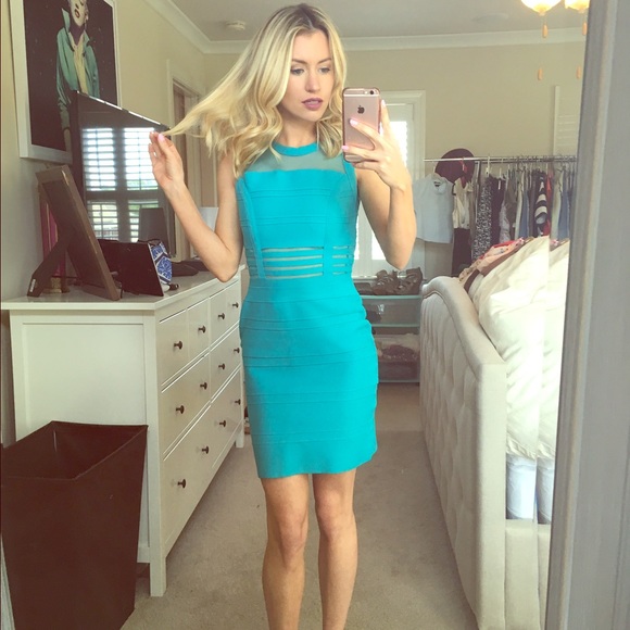 Forever 21 blue bandage dress