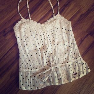 Hollister Polkadot Lace Tank