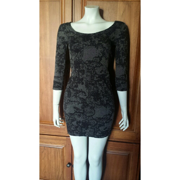 BP stonewash gray and black dress