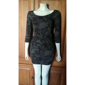 BP stonewash gray and black dress