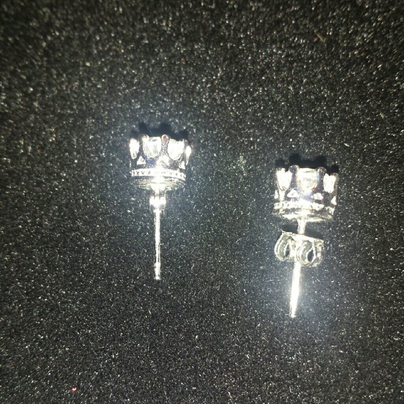 Earrings Crown's for the queen, 925 sterling post. - Picture 4 of 4
