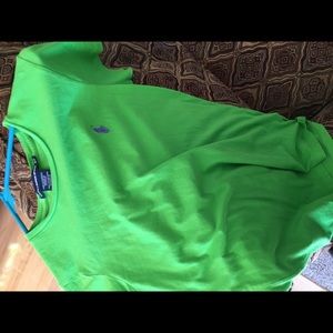 Green polo Ralph Lauren shirt.