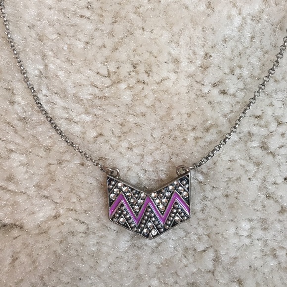 AE Chevron Plate Necklace