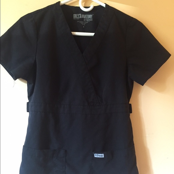 Grey's Anatomy - black scrub top