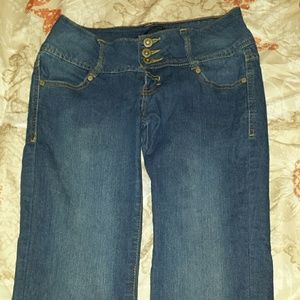 Flare low-rise jeans