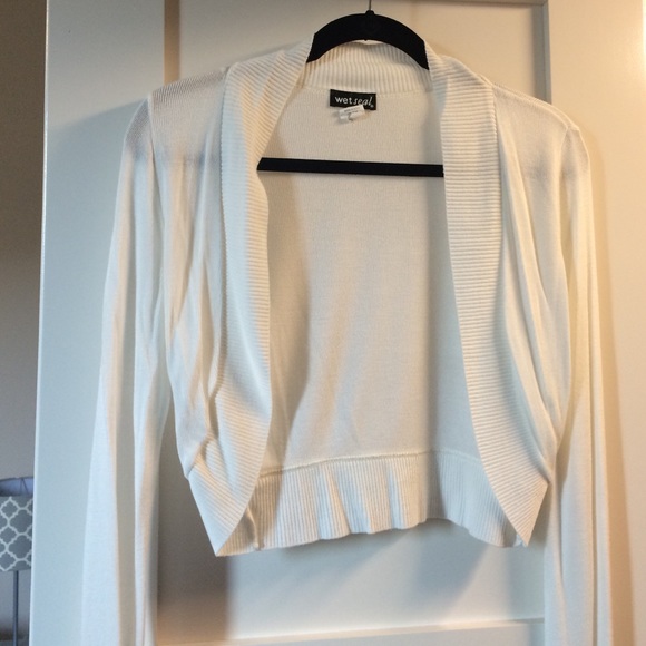 White cardigan