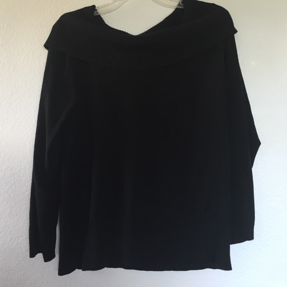 Chico's Black Sweater Scoop Top